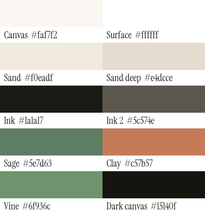 Color palette
